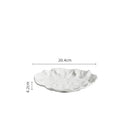 Wavy Rim White Ceramic Plate for Artistic Food Presentation