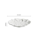 Wavy Rim White Ceramic Plate for Artistic Food Presentation