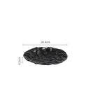 Wavy Rim White Ceramic Plate for Artistic Food Presentation