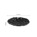 Wavy Rim White Ceramic Plate for Artistic Food Presentation