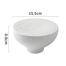 White Black Ceramic Pedestal Bowl