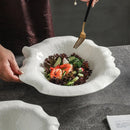White Ceramic Bowl Sculptural Fine Dining Dish