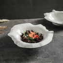 White Ceramic Bowl Sculptural Fine Dining Dish