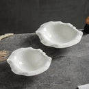 White Ceramic Bowl Sculptural Fine Dining Dish