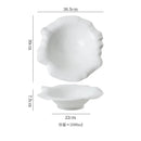 White Ceramic Bowl Sculptural Fine Dining Dish