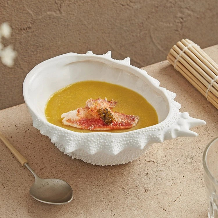 White Ceramic Covered Dish for Fine Dining