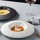 White Ceramic Deep Dish for Fine Dining