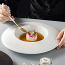 White Ceramic Deep Dish for Fine Dining