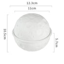 White Ceramic Lidded Moon Surface Covered Bowl