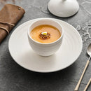 White Ceramic Lidded Soup Cup with Matching Saucer