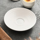 White Ceramic Lidded Soup Cup with Matching Saucer