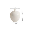 White Ceramic Lidded Soup Cup with Matching Saucer