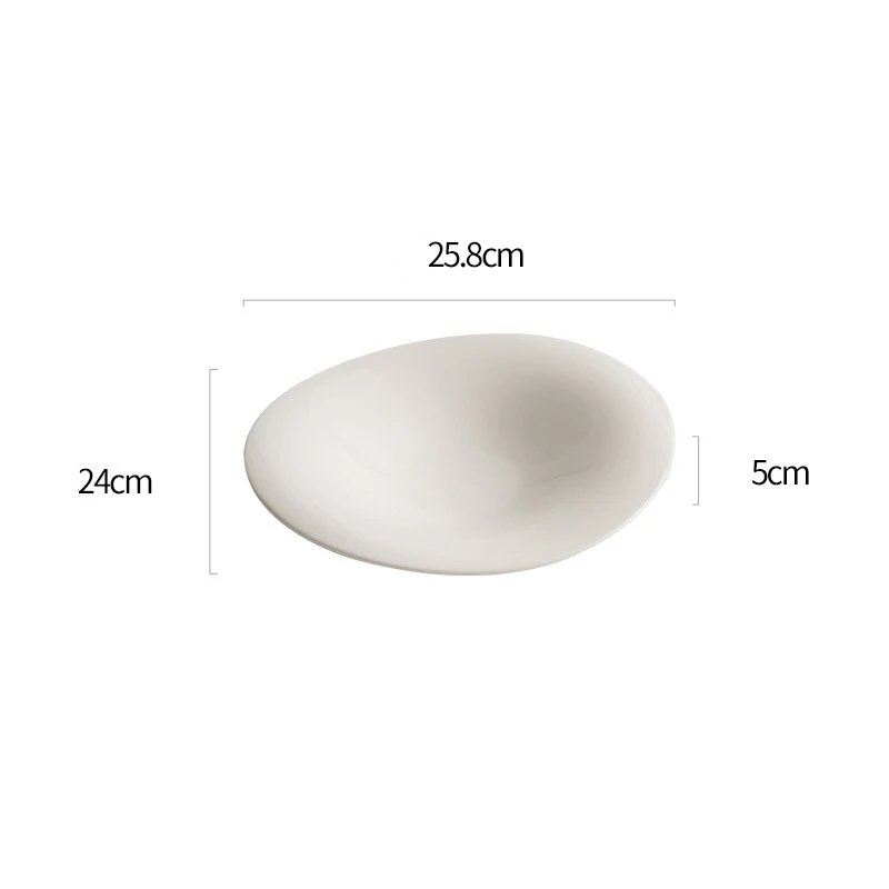 White Deep-Centre Presentation Plate for Gourmet Cuisine
