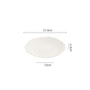 White Hammered Porcelain Plate, for Steak and Desserts, 8.4–12.2 in