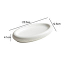 White Oval Ceramic Plate for Exquisite Fish Presentations