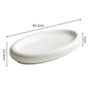 White Oval Ceramic Plate for Exquisite Fish Presentations