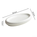 White Oval Ceramic Plate for Exquisite Fish Presentations
