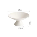 White Pedestal Ceramic Bowl, for Soup and Pasta, 5.9–9.8 in