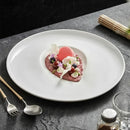 White Round Ceramic Plate With Irregular Inner Shape