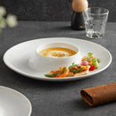White Round Ceramic Soup Plate, for Pasta and Desserts, 11–12.8 in