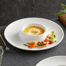 White Round Ceramic Soup Plate, for Pasta and Desserts, 11–12.8 in