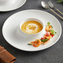 White Round Ceramic Soup Plate, for Pasta and Desserts, 11–12.8 in
