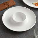 White Round Ceramic Soup Plate, for Pasta and Desserts, 11–12.8 in