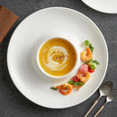White Round Ceramic Soup Plate, for Pasta and Desserts, 11–12.8 in