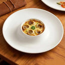 White Round Ceramic Soup Plate, for Pasta and Desserts, 11–12.8 in