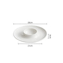 White Round Ceramic Soup Plate, for Pasta and Desserts, 11–12.8 in