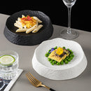 Textured Artisan Ceramic Plate for Gourmet Plating