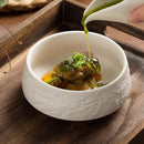White Textured Ceramic Serving Bowl