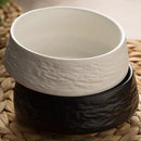 White Textured Ceramic Serving Bowl