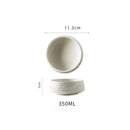White Textured Ceramic Serving Bowl