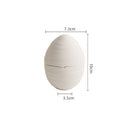 White Textured Egg Shaped Ceramic Bowl