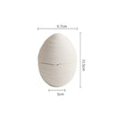 White Textured Egg Shaped Ceramic Bowl