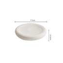White Textured Rim Ceramic Plate for Food Plating