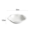 White Textured Rim Deep Plate