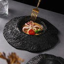 White Volcanic Crater Ceramic Plate