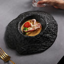 White Volcanic Crater Ceramic Plate