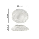 White Volcanic Crater Ceramic Plate