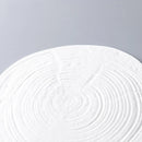 White Wood Pattern Ceramic Plate