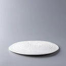 White Wood Pattern Ceramic Plate