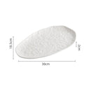 White Oval Ceramic Serving Platter for Sushi & Appetisers