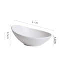 White and Black Soup Bowl, Frosted, Irregular, for Sashimi and Salad, 8.2–10 in