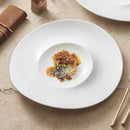 Modern White  Plate with Center Pedestal Design