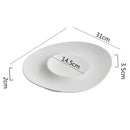 Modern White  Plate with Center Pedestal Design