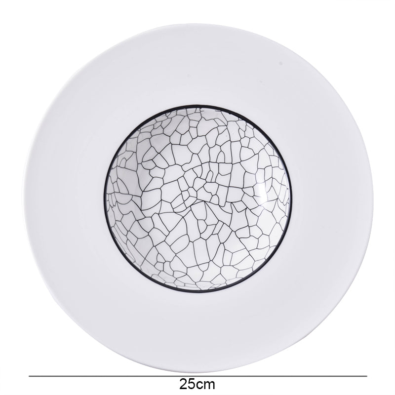 Black and White Ceramic Plate