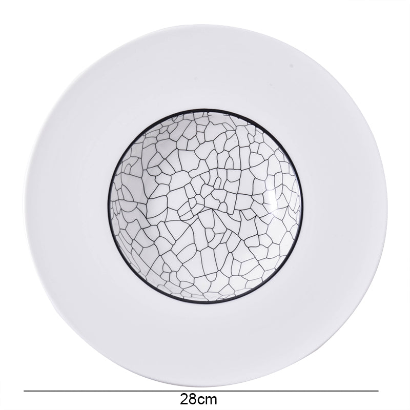 Black and White Ceramic Plate