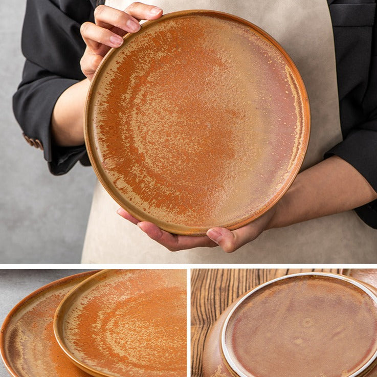 Ceramic Brown Earthy Tone Plate